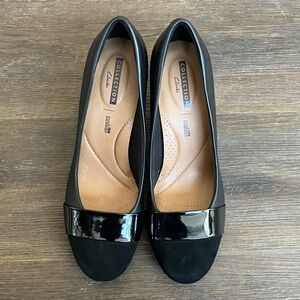 Clarks Women's Black Patent Heels